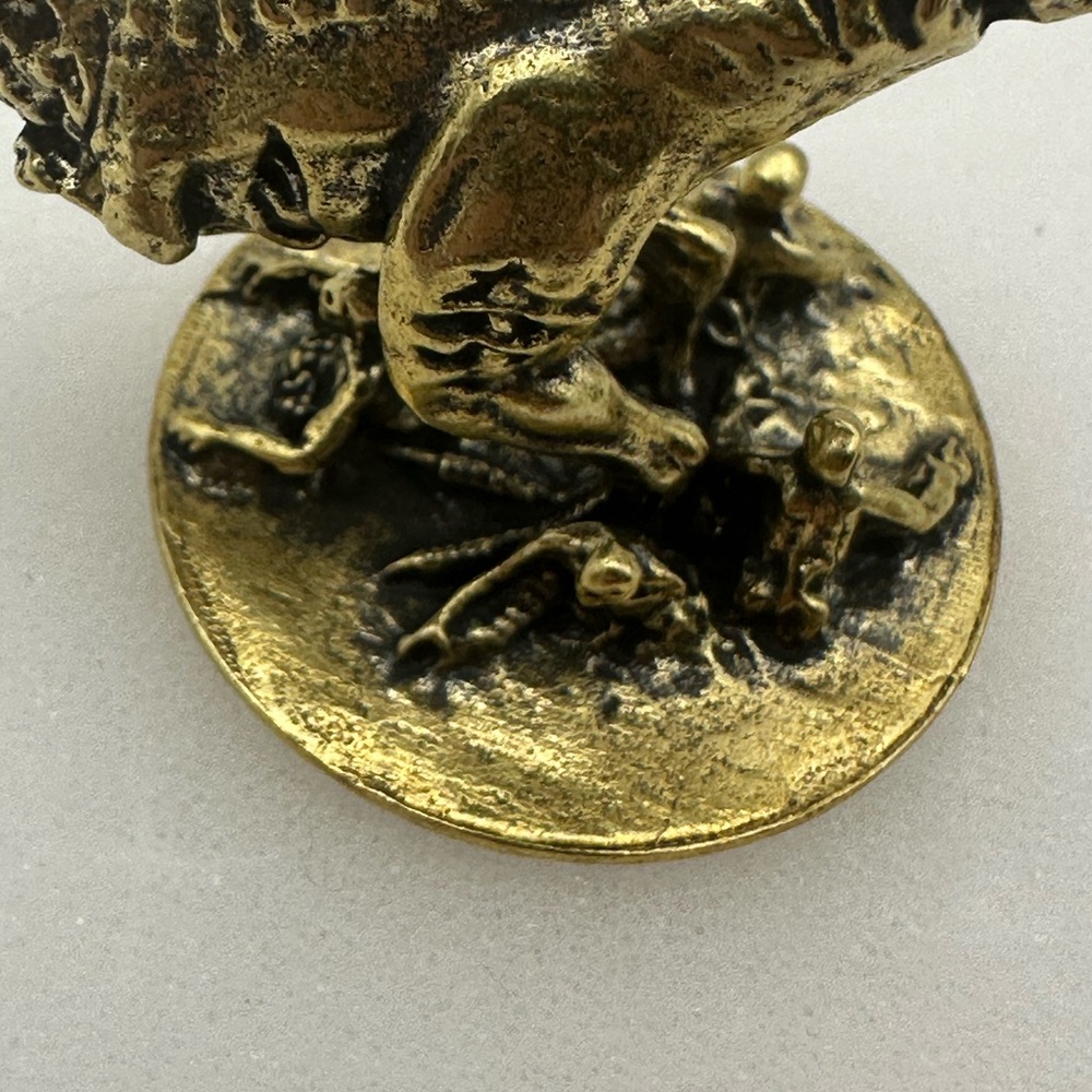 Brass T-Rex Miniature Figurine for Dinosaur Enthusiasts - Picture 8 of 11